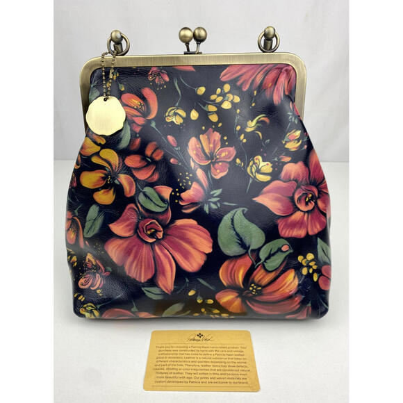 Patricia Nash Leather Tropical Escape Novella Purse Frame Handle NO CHAIN STRAP - Picture 2 of 15